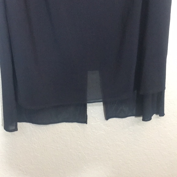 NYGARD Jersey Knit Chiffon Overlay with Crisscross Back Yoke and Side Vents - Picture 8 of 15